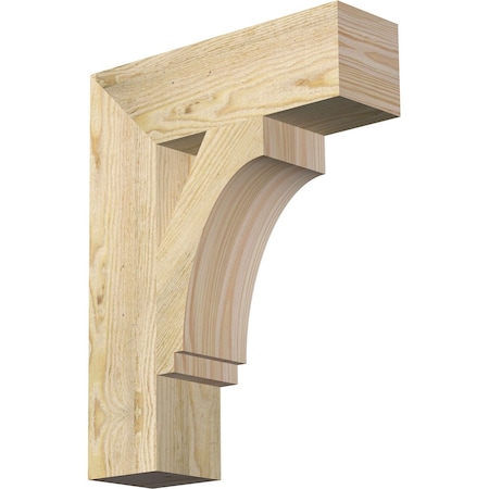 Ekena Millwork Imperial Block Rough Sawn Bracket, Douglas Fir, 4"W x 14"D x 18"H BKT04X14X18IMP05RDF
